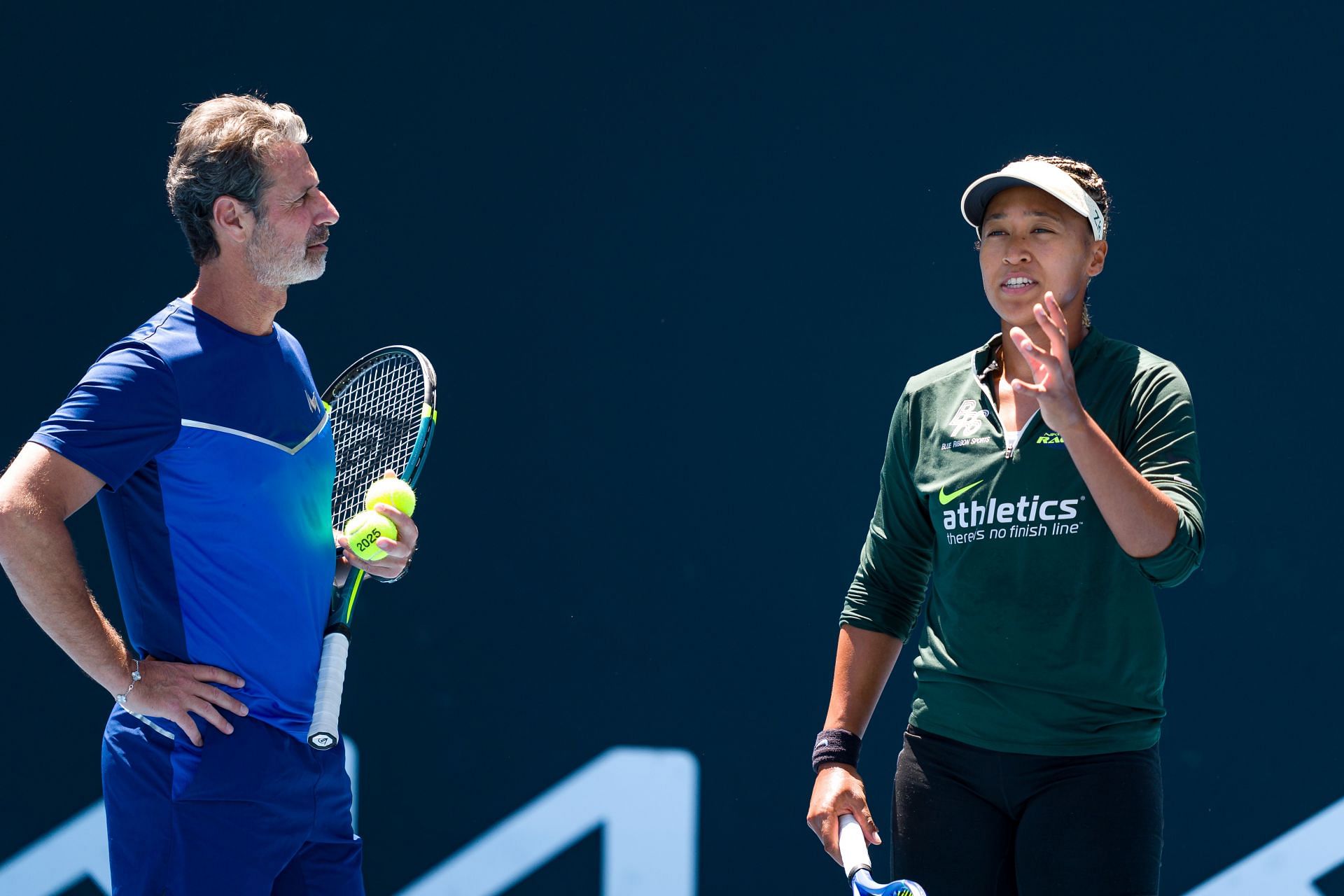 Naomi Osaka and Patrick Mouratoglou at the 2025 Australian Open - Source: Getty