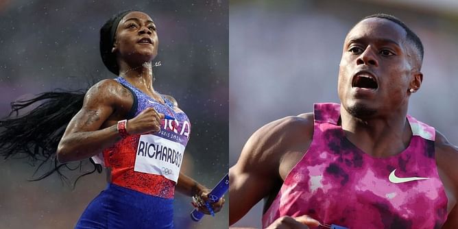 Sha'Carri Richardson shares a glimpse of Christian Coleman flaunting her Nike "So Win" collection