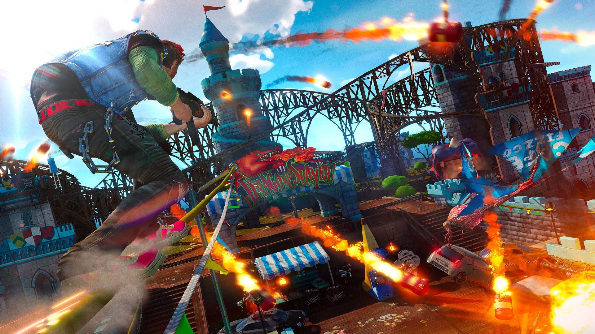 Fortnite x Sunset Overdrive collaboration could be in development (Image via Xbox Game Studios)