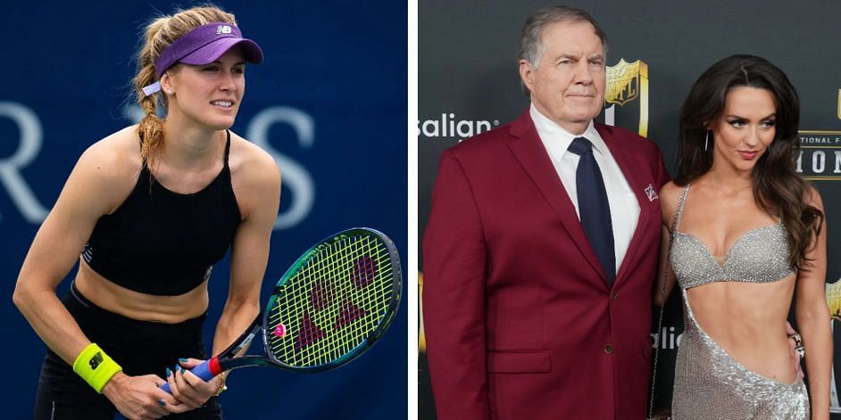 Euegenie Bouchard, Bill Belichick, Jordon Hudson (Source: Getty (L), Imagn (R)