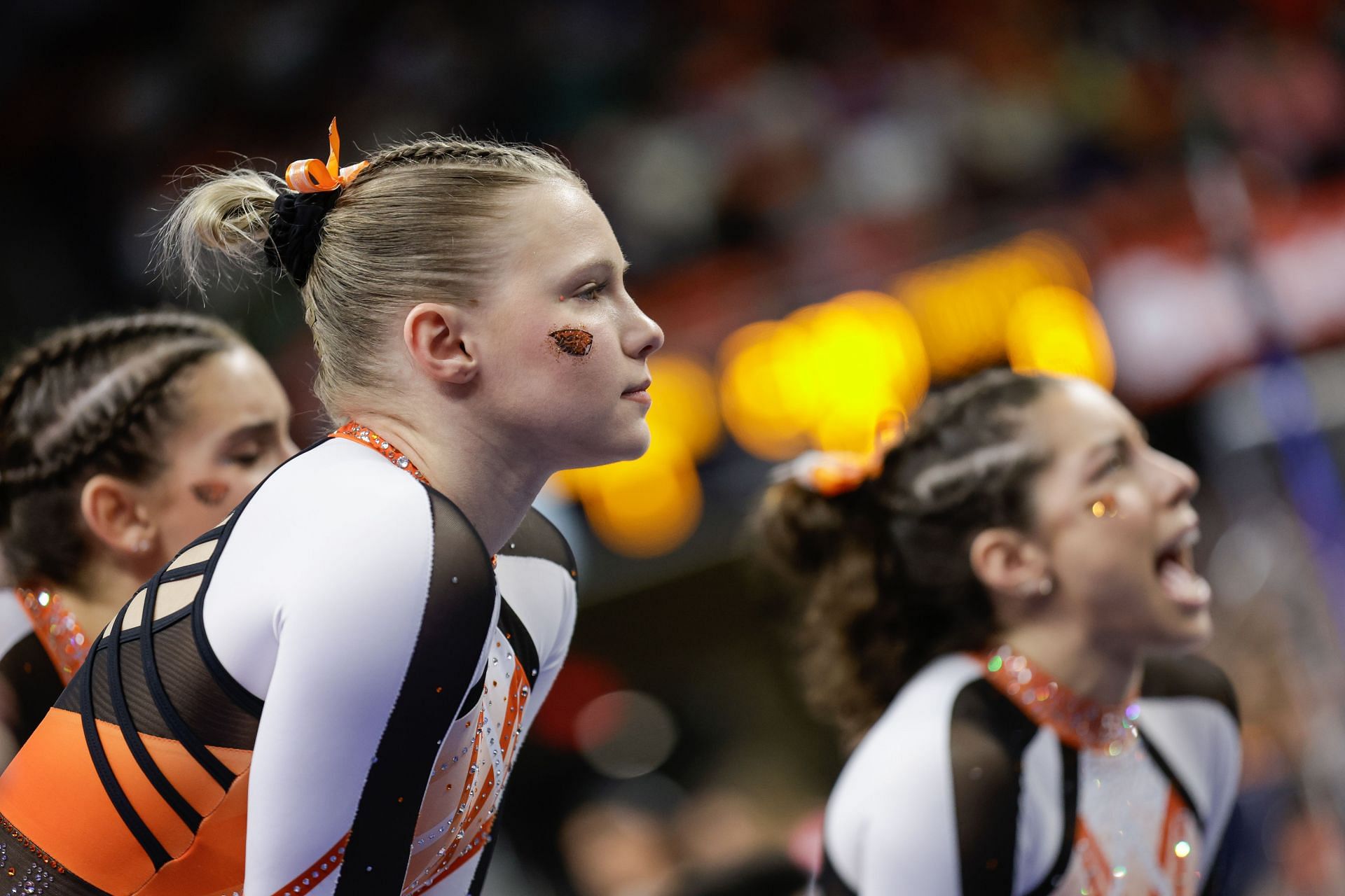 Carey competing for Oregon State Beavers at the Neville Arena during a meet against Auburn on Jan 24 (Image via: Getty Images)