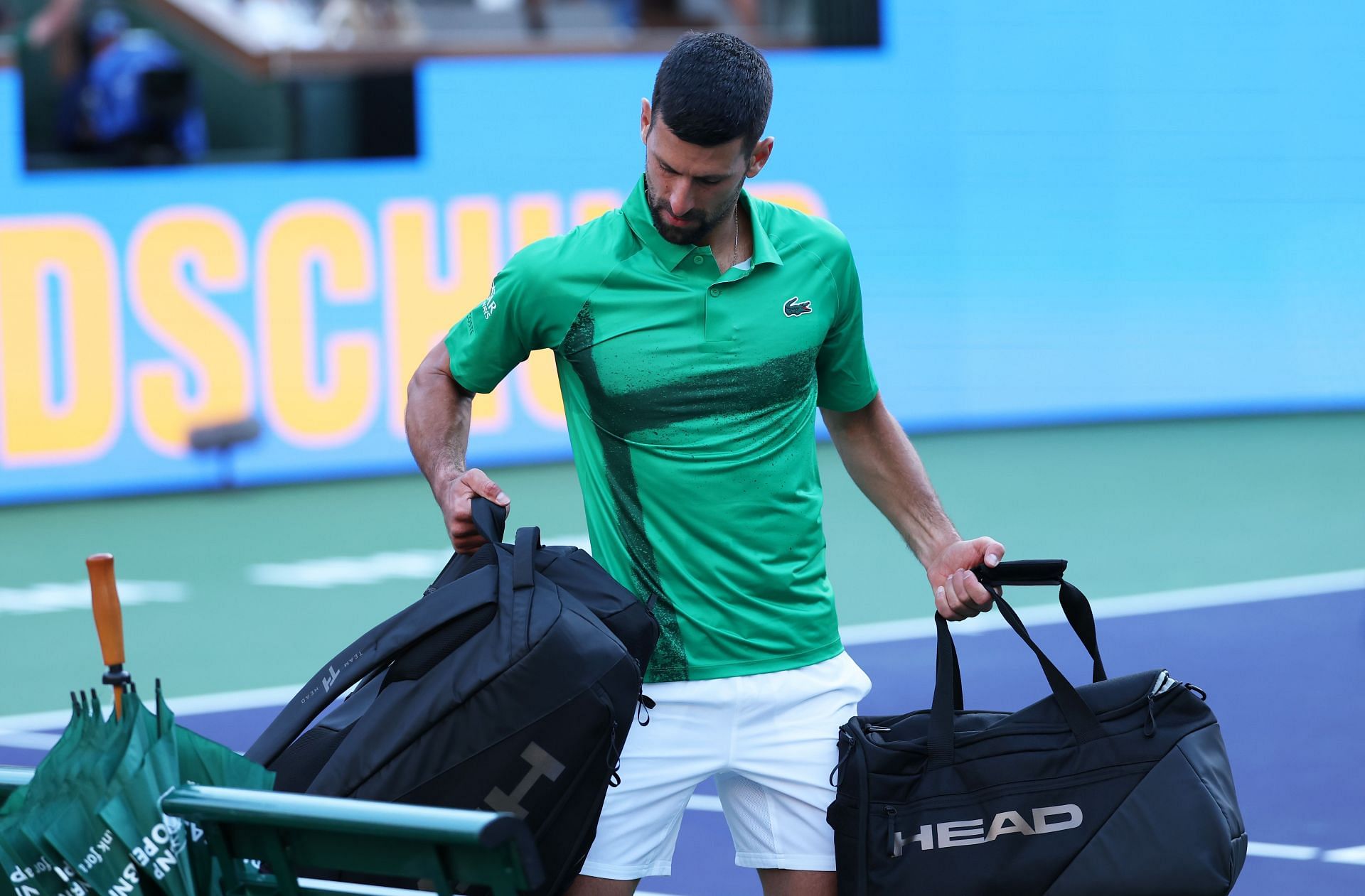 Novak Djokovic at the BNP Paribas Open - Source: Getty