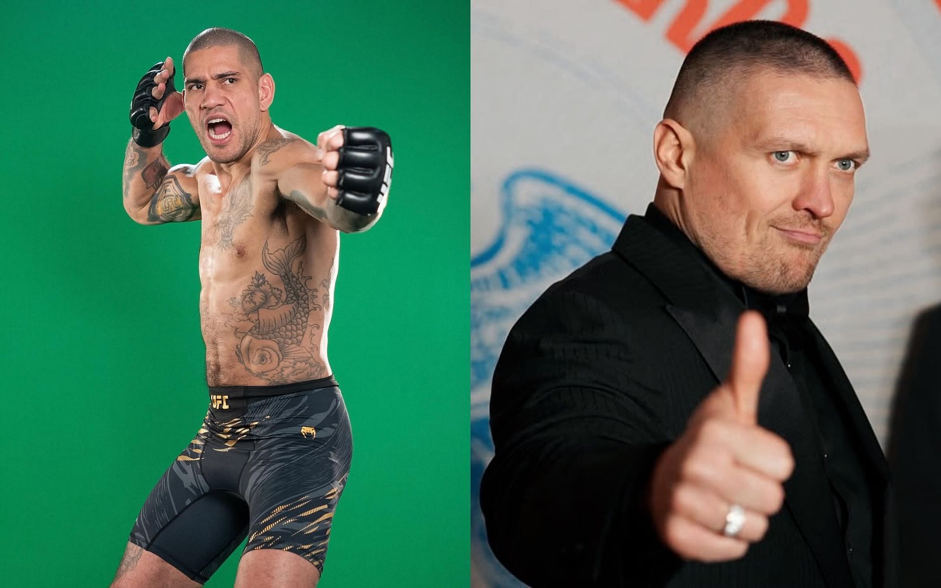 Alex Pereira (left) wants to face Oleksandr Usyk (right). [Images courtesy: @ufc and @usykaa on Instagram]