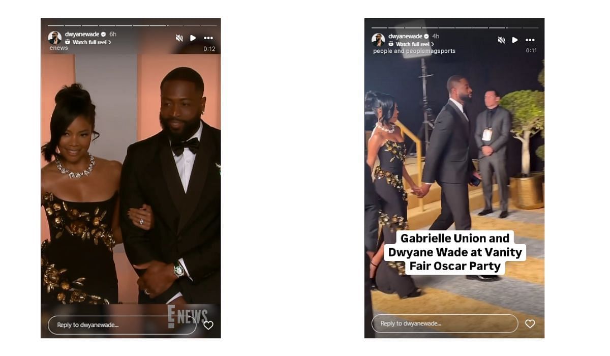 Dwyane Wade shares videos from People Magazine and ET