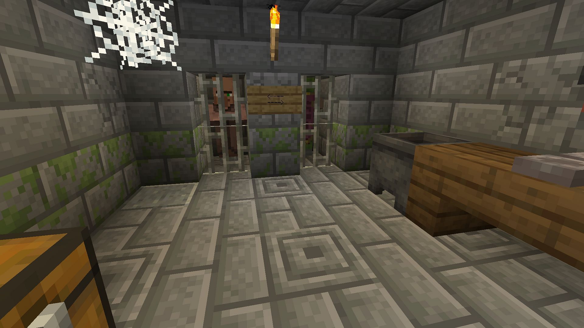 Hidden basement under an igloo (Image via Mojang &amp; Sportskeeda Gaming)