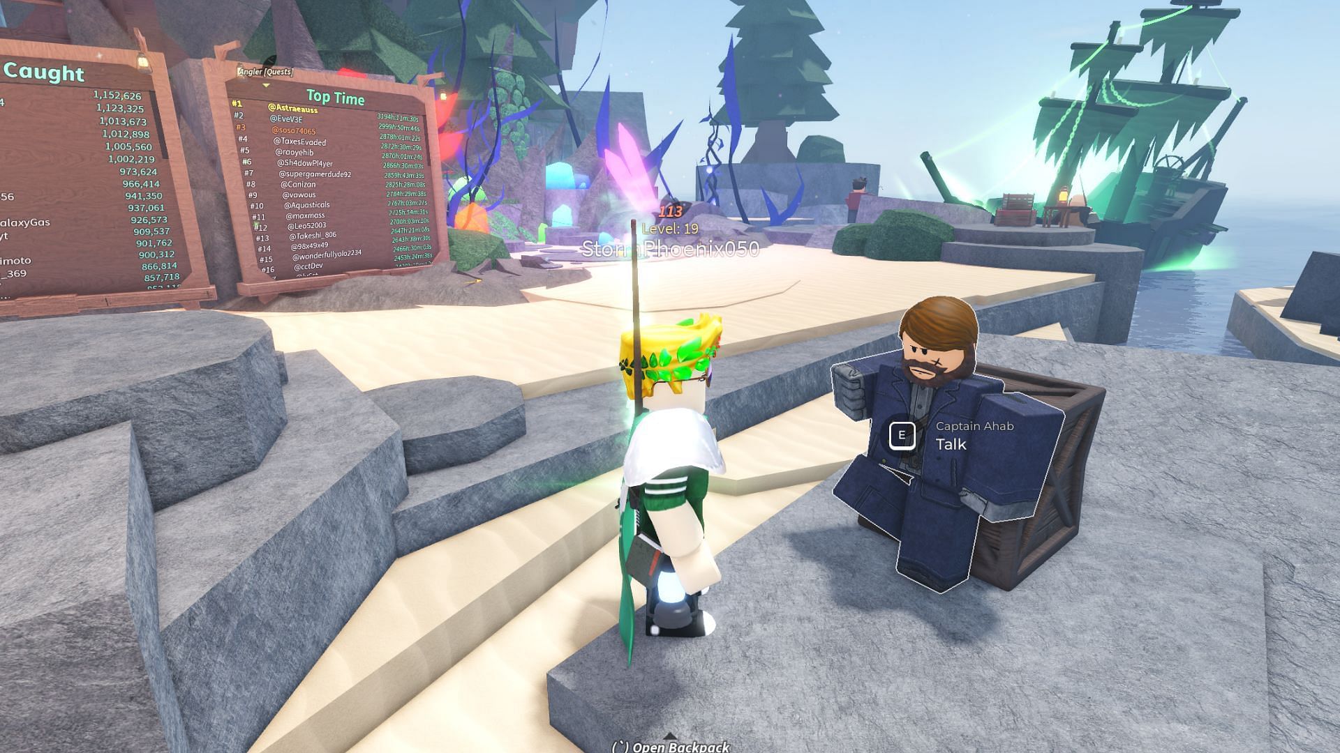 Completing Captain Ahab&#039;s quest will get you this relic (Image via Roblox)