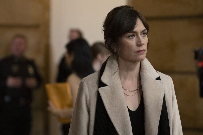 Atty. Kate Norris (Maggie Siff) appears on Law &amp; Order Season 24 Episode 15 &quot;Crossing Lines&quot; (Image via NBC)