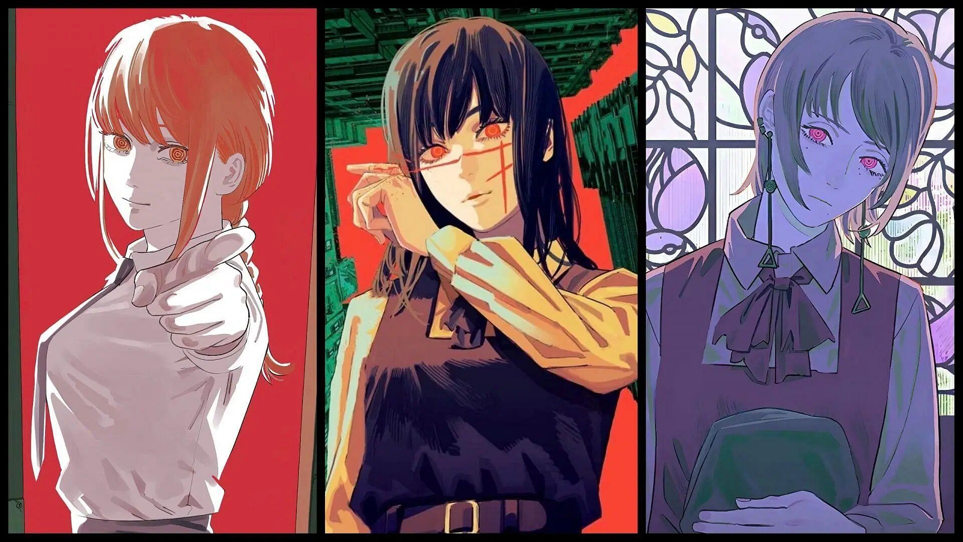 Makima, Yoru, and Fami as seen in the manga (Image via Shueisha).