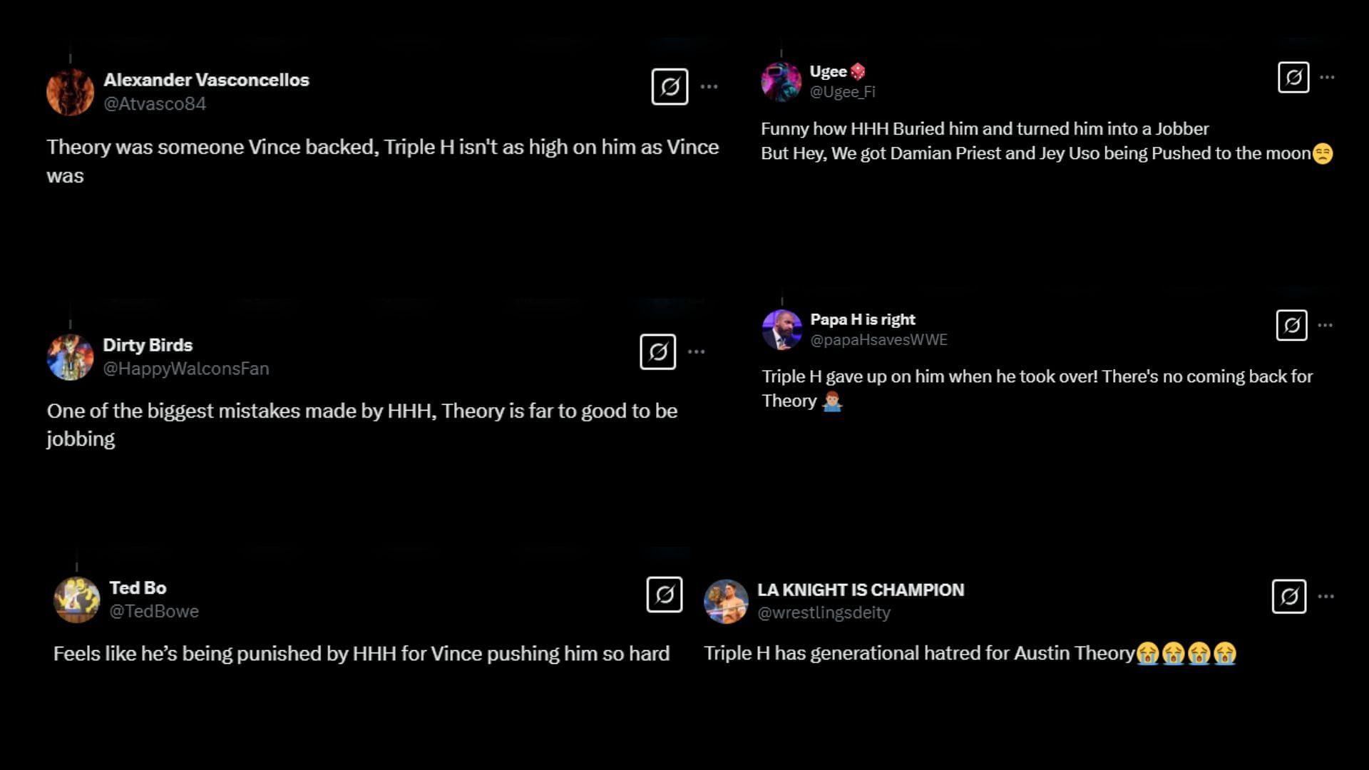 Fan reactions to Austin Theory&#039;s loss! [Image credits: X]