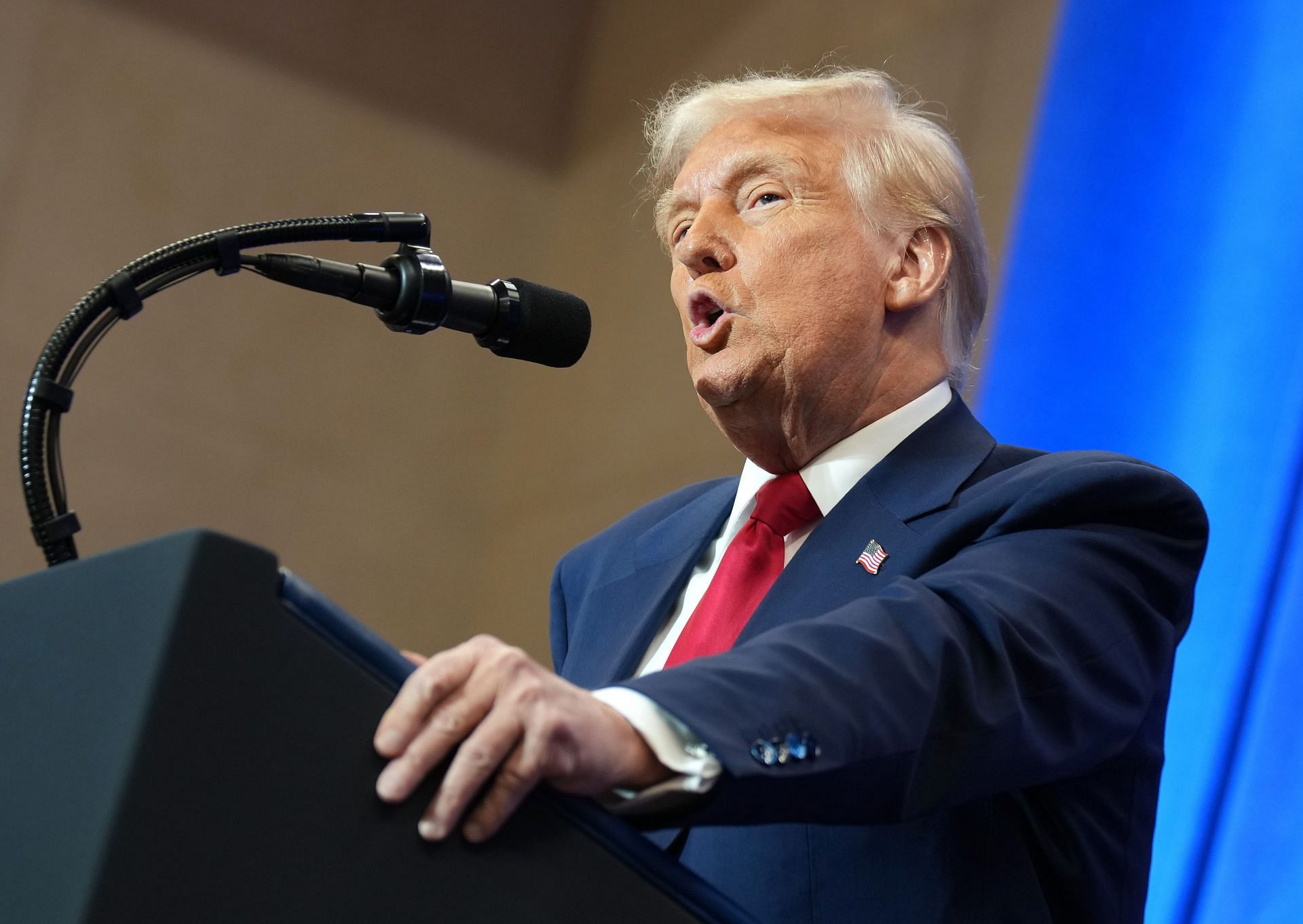 President Trump Speaks At The Department Of Justice - Source: Getty