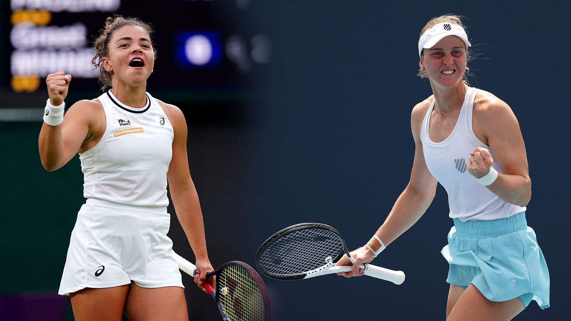 One of Jasmine Paolini and Liudmila Samsonova will reach the quarterfinals in Indian Wells for the first time. (Image credits: Getty)