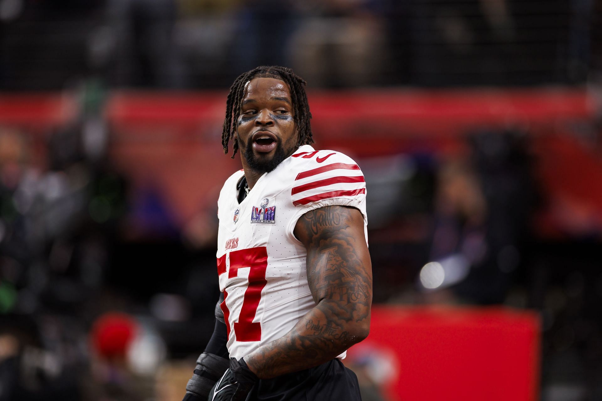 Dre Greenlaw during Super Bowl LVIII - San Francisco 49ers v Kansas City Chiefs - Source: Getty