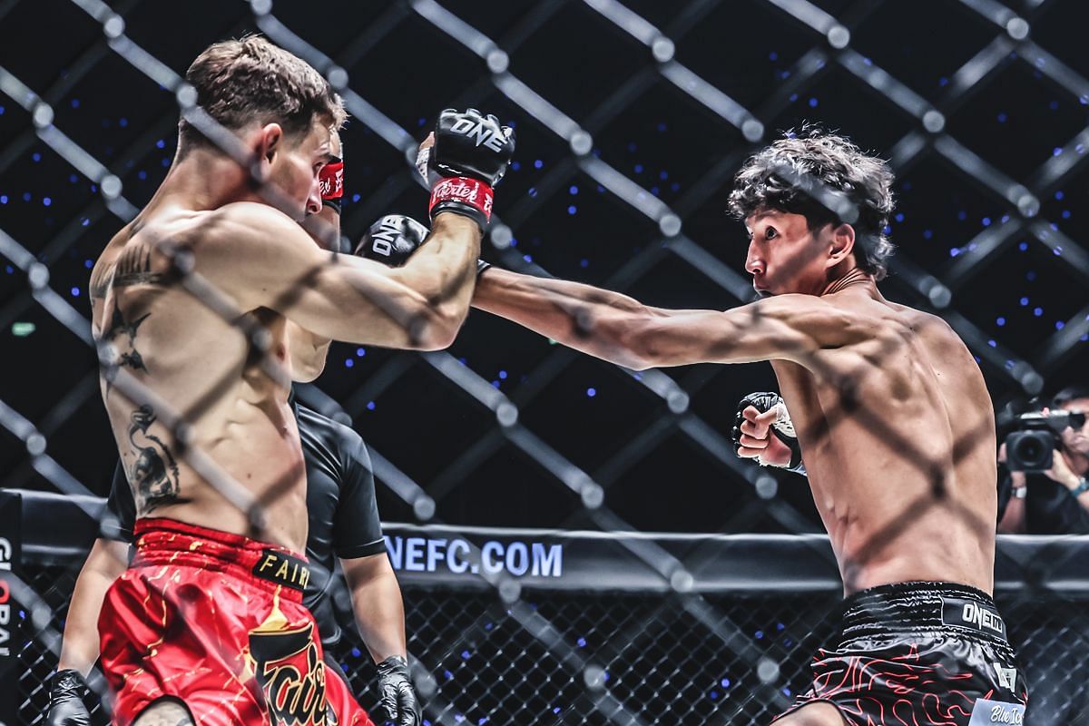 Nabil Anane during his battle with Nico Carrillo at ONE 170. [Photo via: ONE Championship]