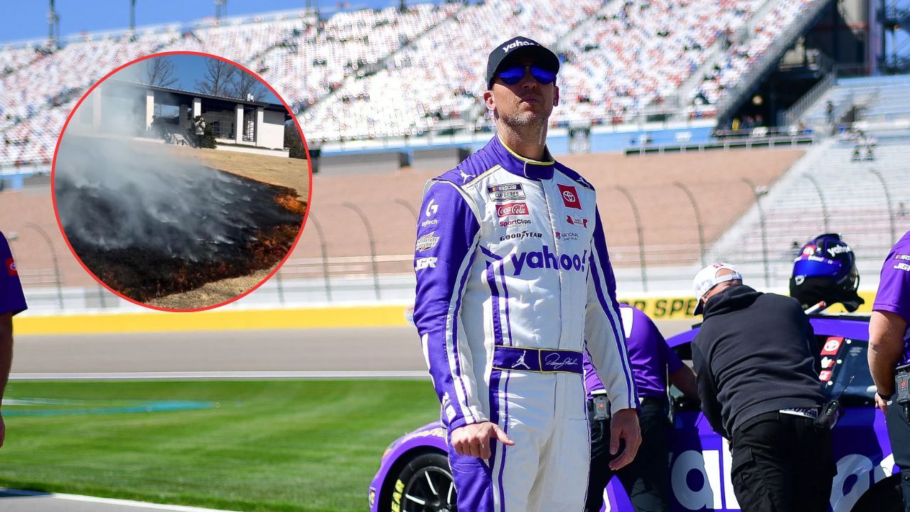 Denny Hamlin shares horrifying footage of his home lawn in flames, just days after Las Vegas lottery win