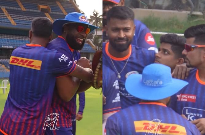 Hardik Pandya starts practicing at Wankhede Stadium with MI contingent ahead of IPL 2025 [Watch]