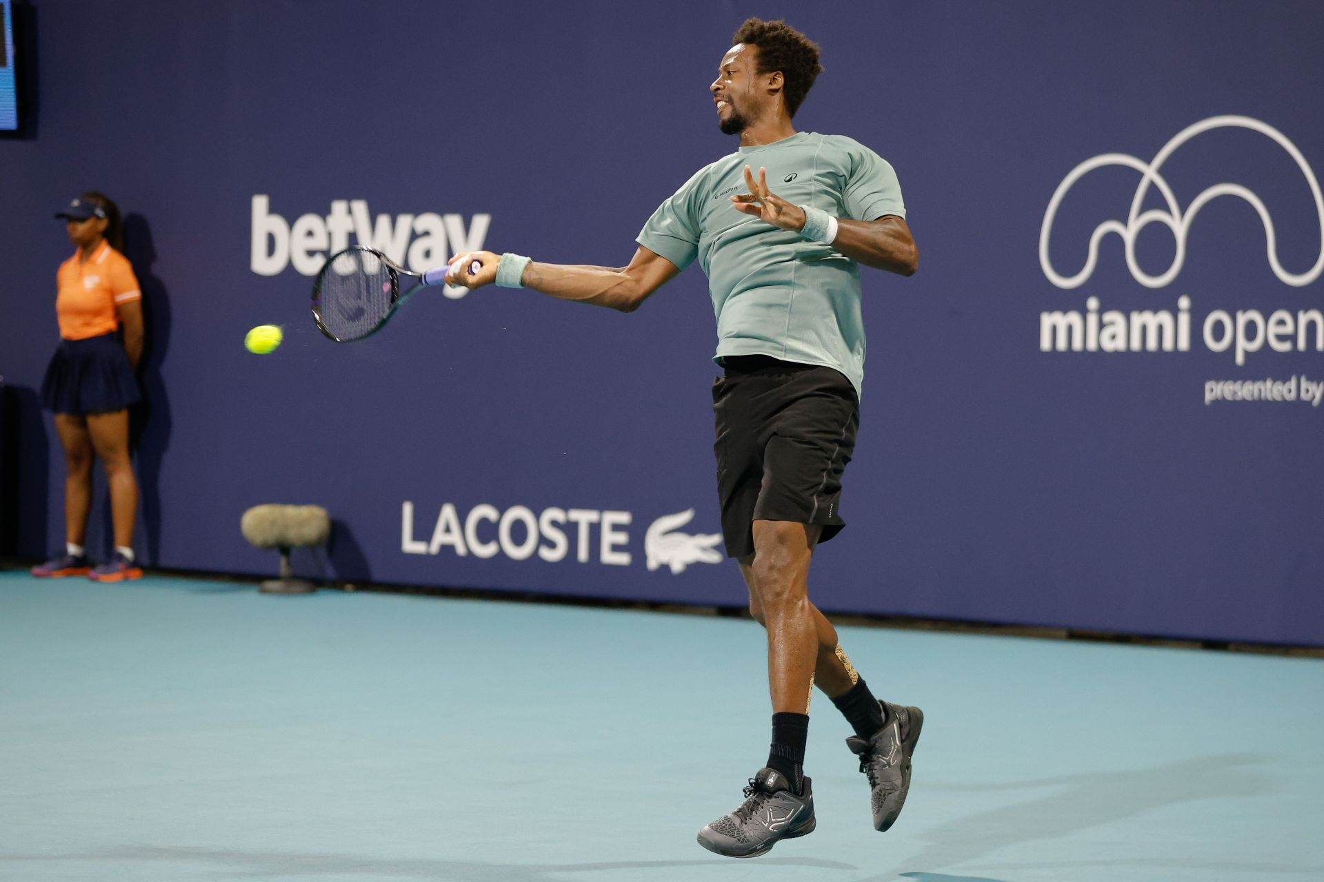 Monfils in action at the Open-Source: Getty