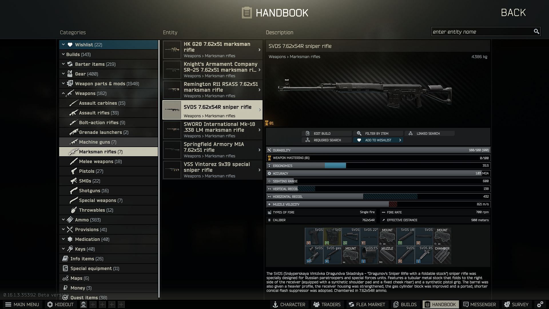 SVDS in Escape from Tarkov (Image via Sportskeeda Gaming || Battlestate Games)