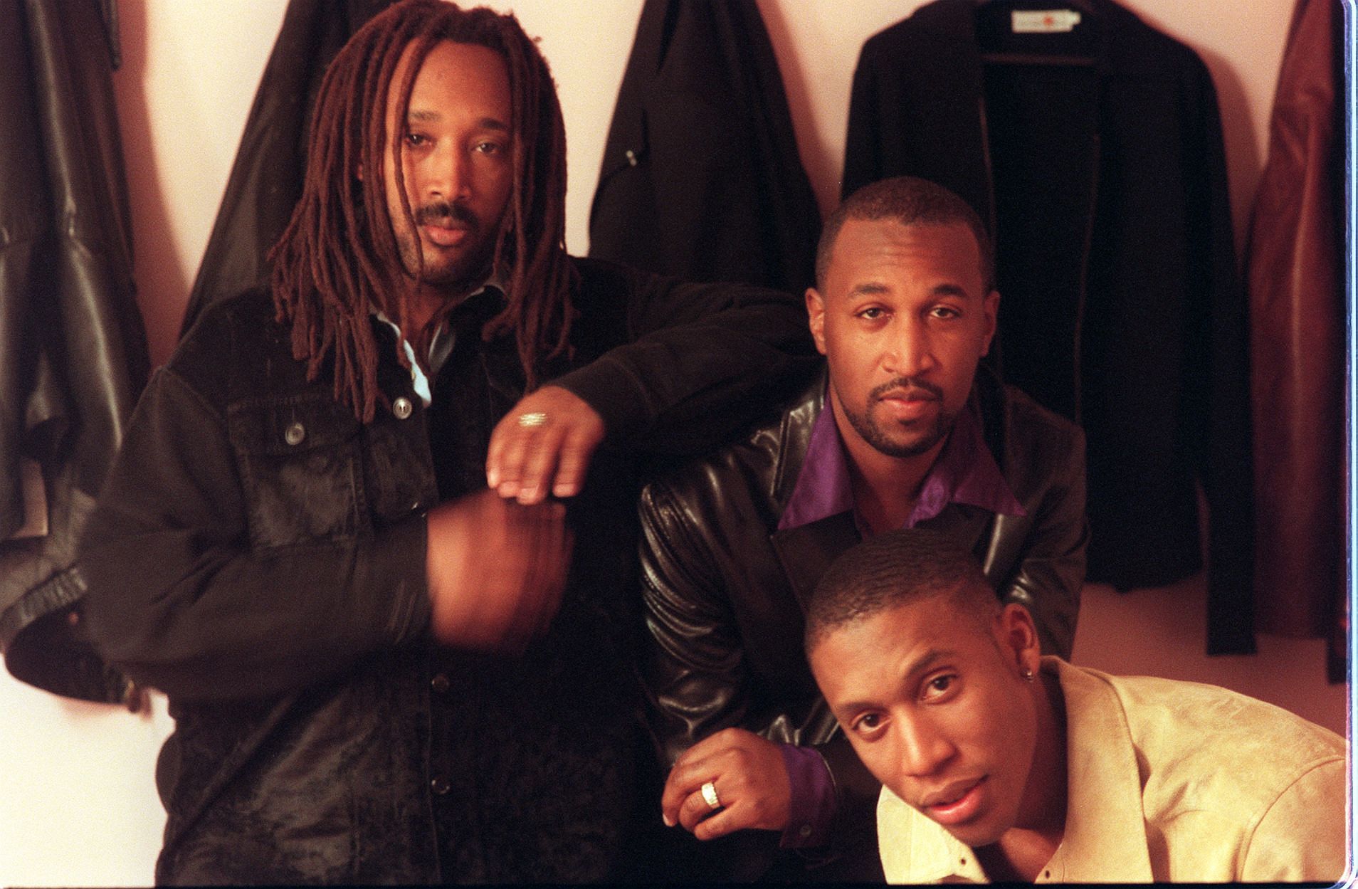 CA.Tony Toni Tone#3.IS.12/6. Dwayne Wiggins, Timothy Riley, and Raphael Saadiq below L–R aka &quot;Tony T - Source: Getty