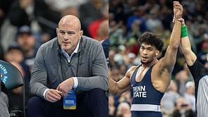 Carter Starocci makes his feelings known on why he considers coach Cael Sanderson his GOAT