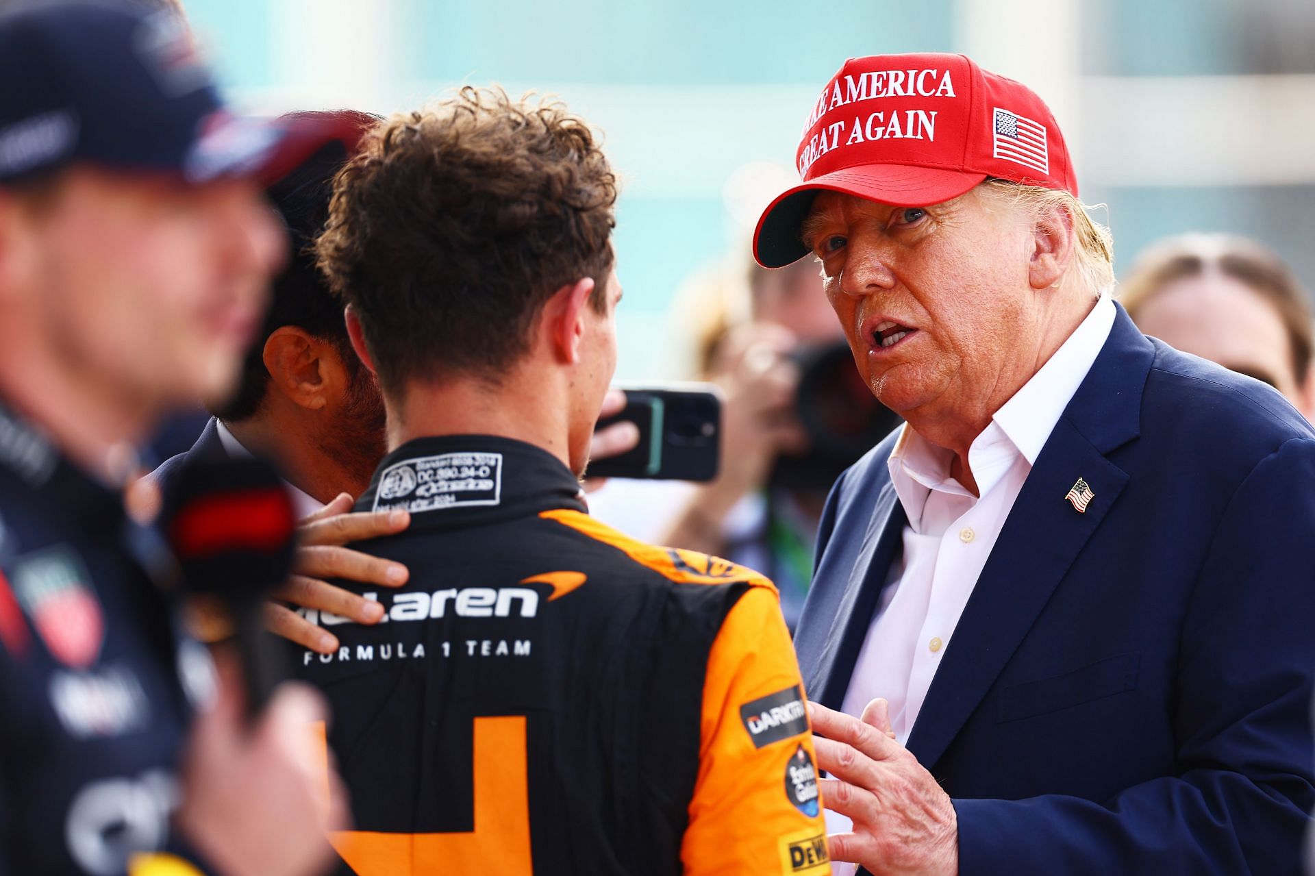 F1 Lando Norris with USA president Donald Trump (Image Source: Getty)