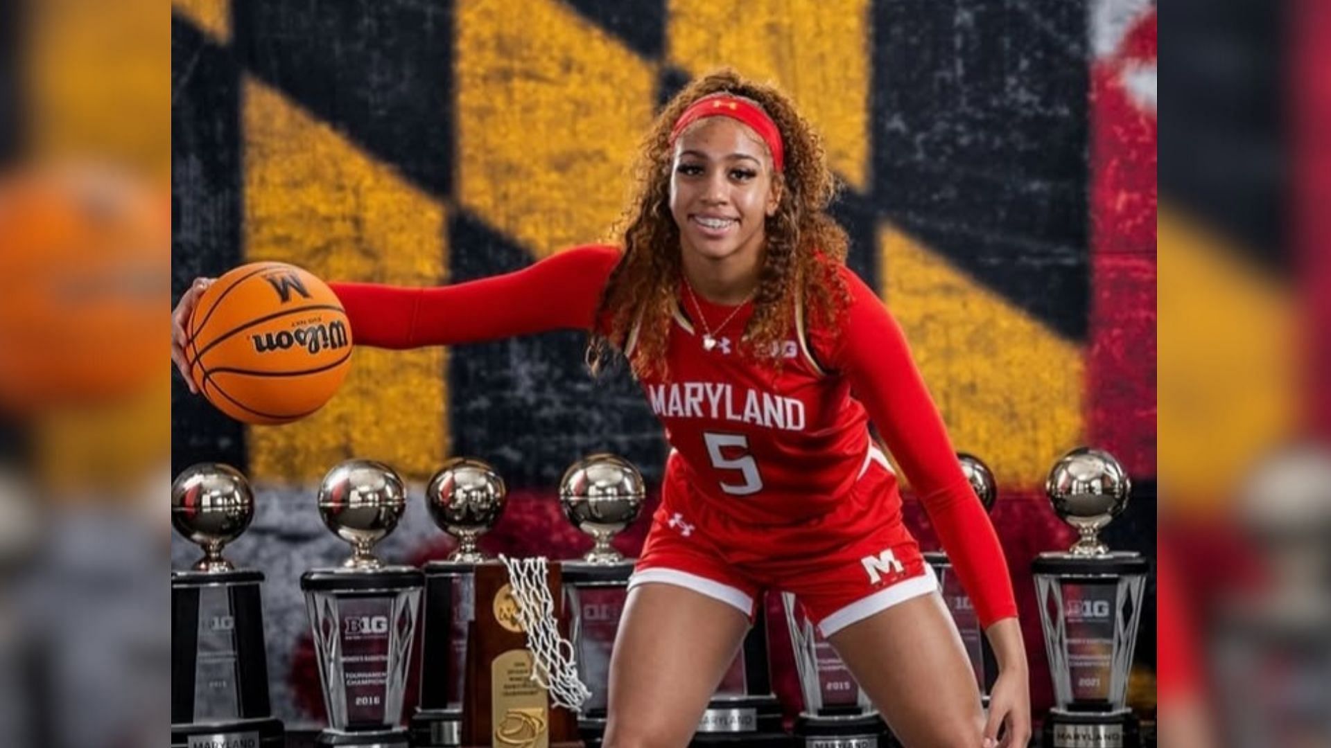 Elite 2026 Class prospect Jordyn Jackson on photoshoot with the maryland Terrapins. (Image via Instagram @jordyn.jackson5)