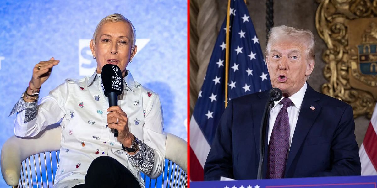 Martina Navratilova (L), Donald Trump (R) (Images via GETTY)