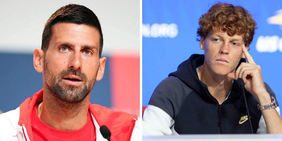 Novak Djokovic (L) and Jannik Sinner (R) [Image Source:  Getty Images]