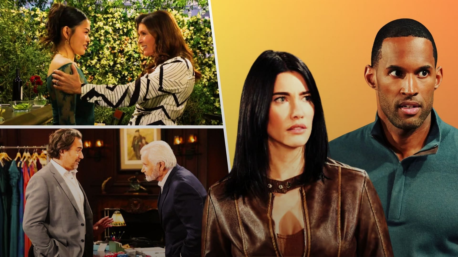 Luna, Sheila, Hope, Carter, Eric and Ridge on The Bold and The Beautiful (Custom edit by Sportskeeda, Original Image [CBS])