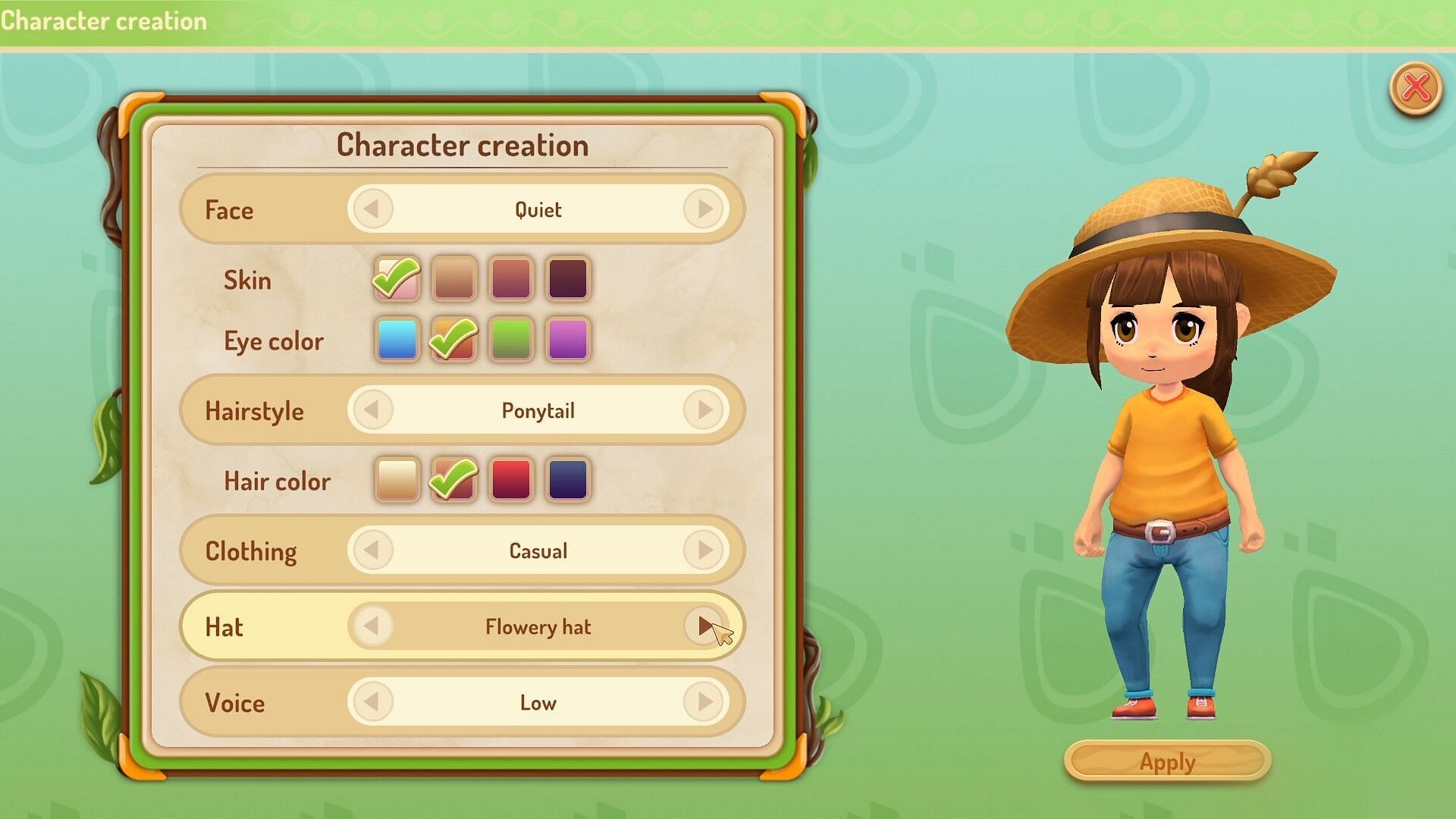 You can design your character in Sugardew Islands (Image via Rokaplay)