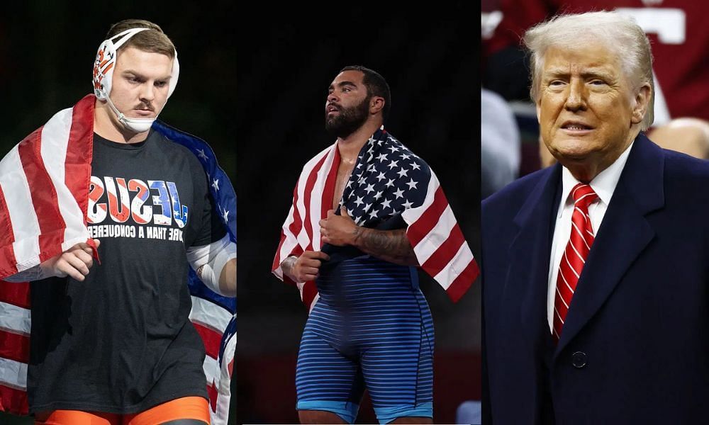 Donald Trump, Wyatt Hendrickson and Gable Steveson