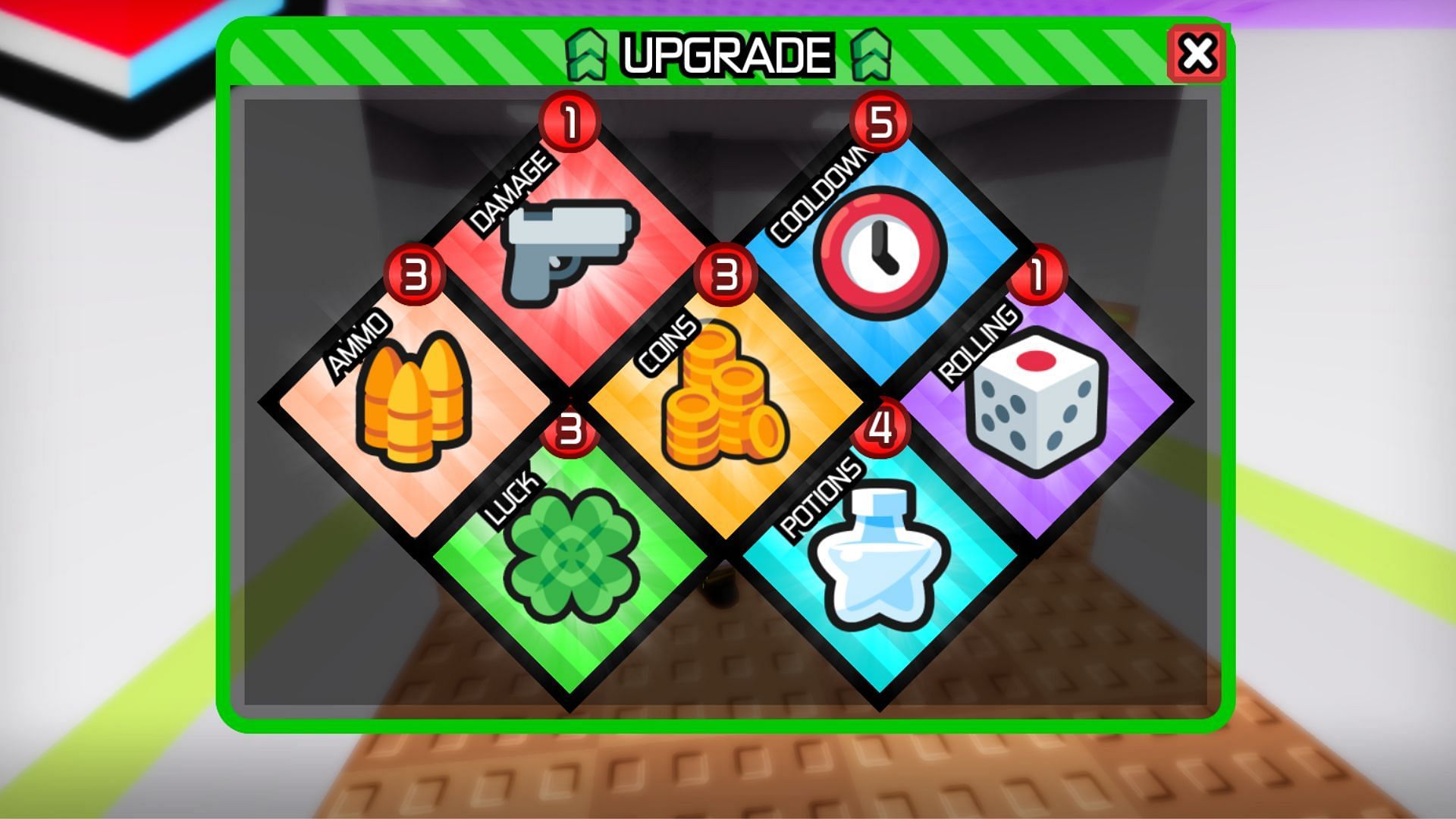 Utilize Coins to purchase different upgrades (Image via Roblox)