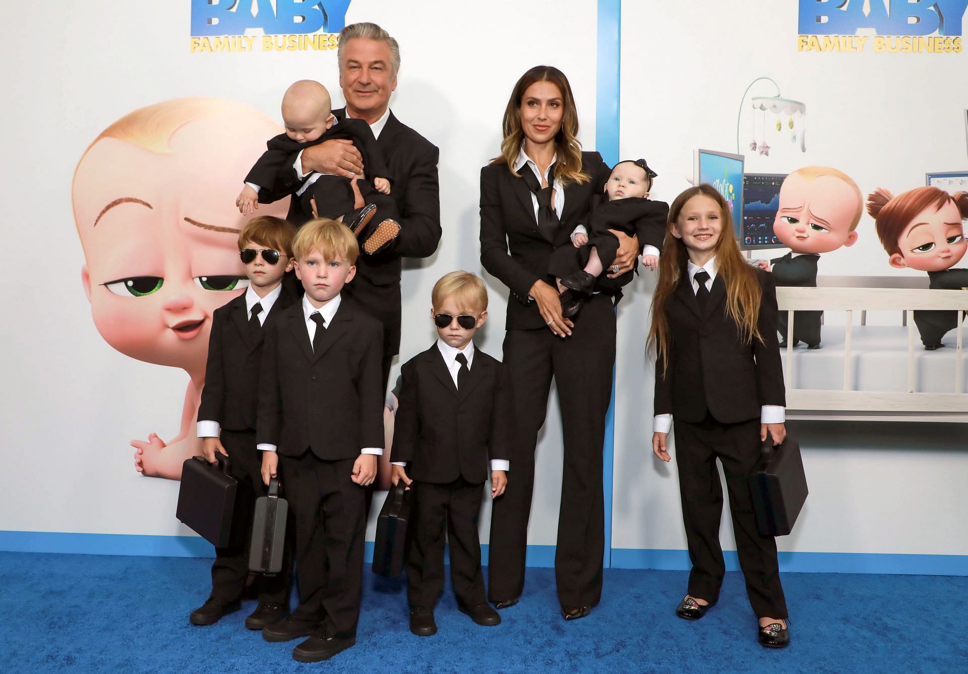 Alec Baldwin, Hilaria Baldwin, and their children (Image via Getty)