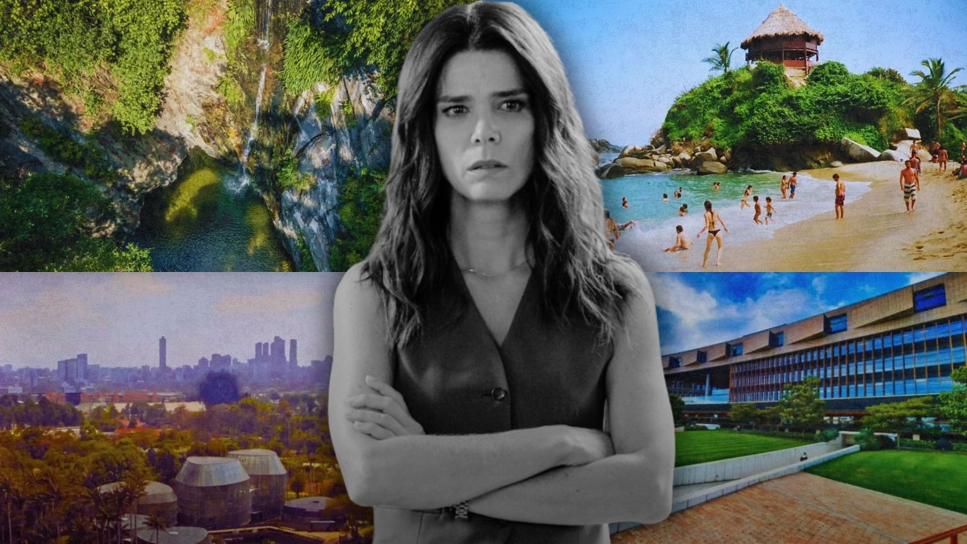 Medusa season 1 was filmed all over Colombia (Custom cover edited by Sportskeeda, Original Image [Netflix])