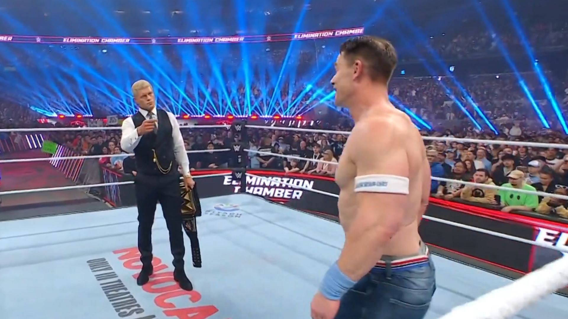 Cody Rhodes and John Cena at Elimination Chamber [Image Credits: WWE