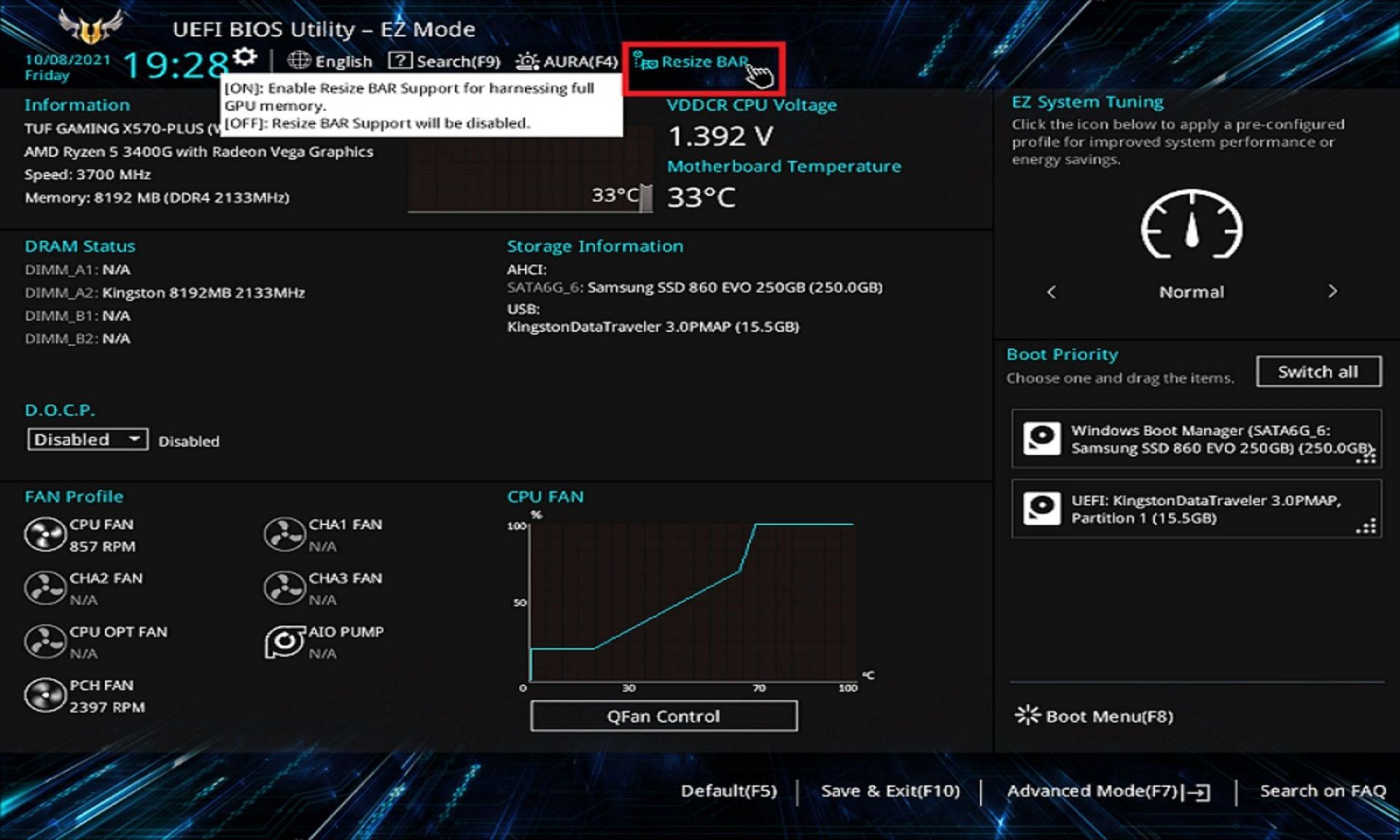 ReBar settings in ASUS BIOS (Image via ASUS)