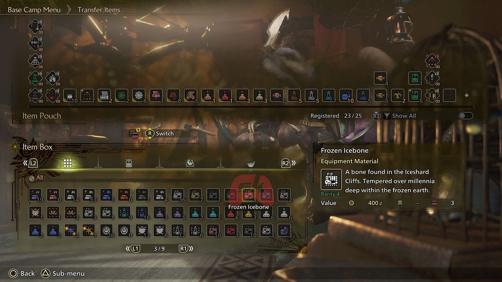 Frozen Icebone is a equipment material in Monster Hunter Wilds (Image via Sportskeeda Gaming || Capcom)