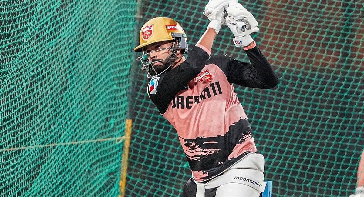 श्रेयस अय्यर नेट सेशन के दौरान (Photo Credit - @PunjabKingsIPL)