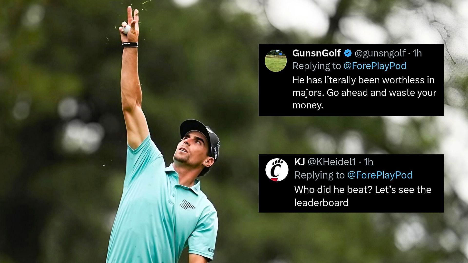 Joaquin Niemann faces Major doubts from fans/source: @joaco_niemann on IG, @gunsngolf and @KHeidel1 on X