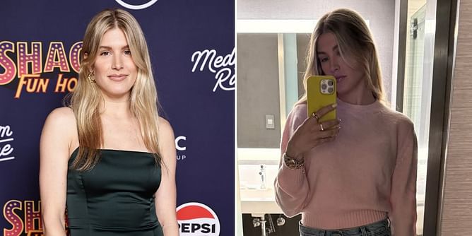 In Pictures: Eugenie Bouchard turns up the glamor in pink sweater fit on night out with friends in New York City