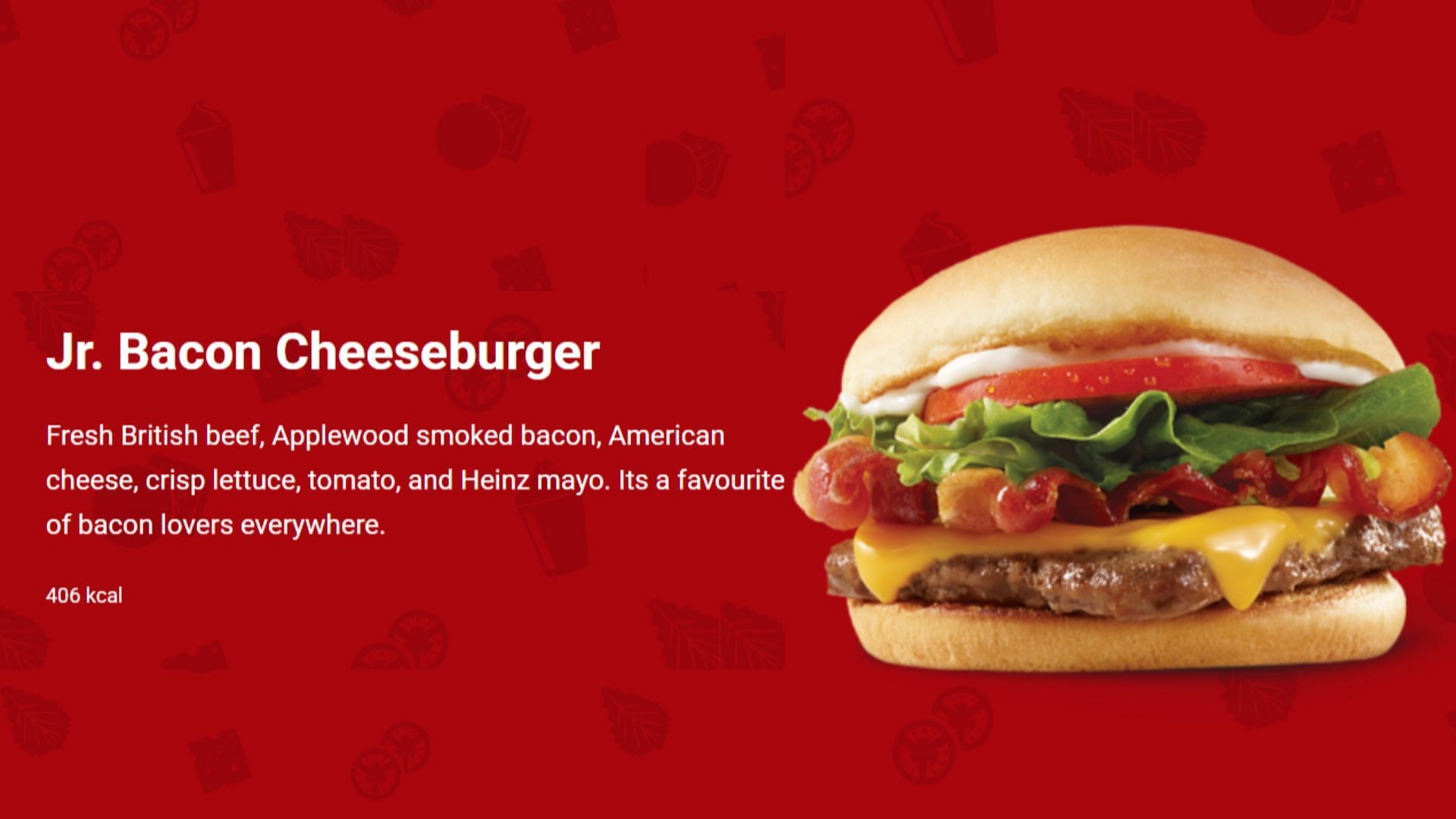 Wendy&#039;s Jr. Bacon Cheeseburger (Image via Wendy&rsquo;s)