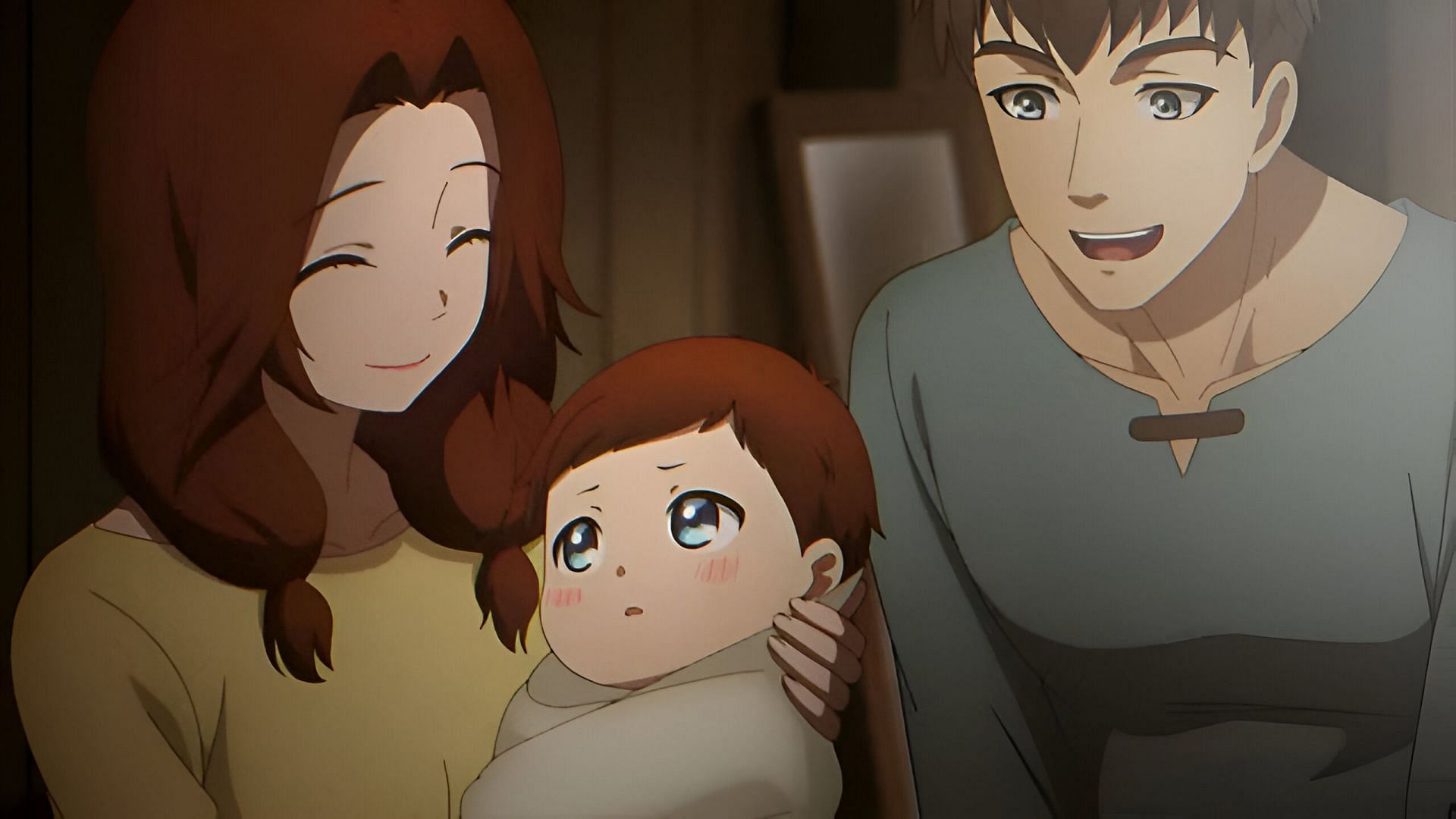 The main protagonist and his family as seen in the anime trailers (Image via Studio A-Cat)