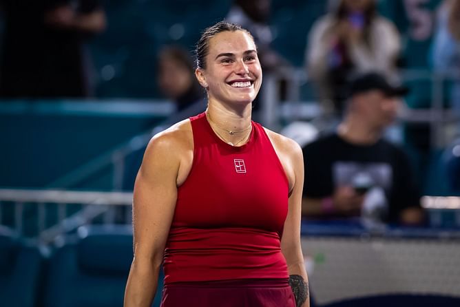 Aryna Sabalenka sends her love to boyfriend Georgios and her support team after reaching Miami Open SF