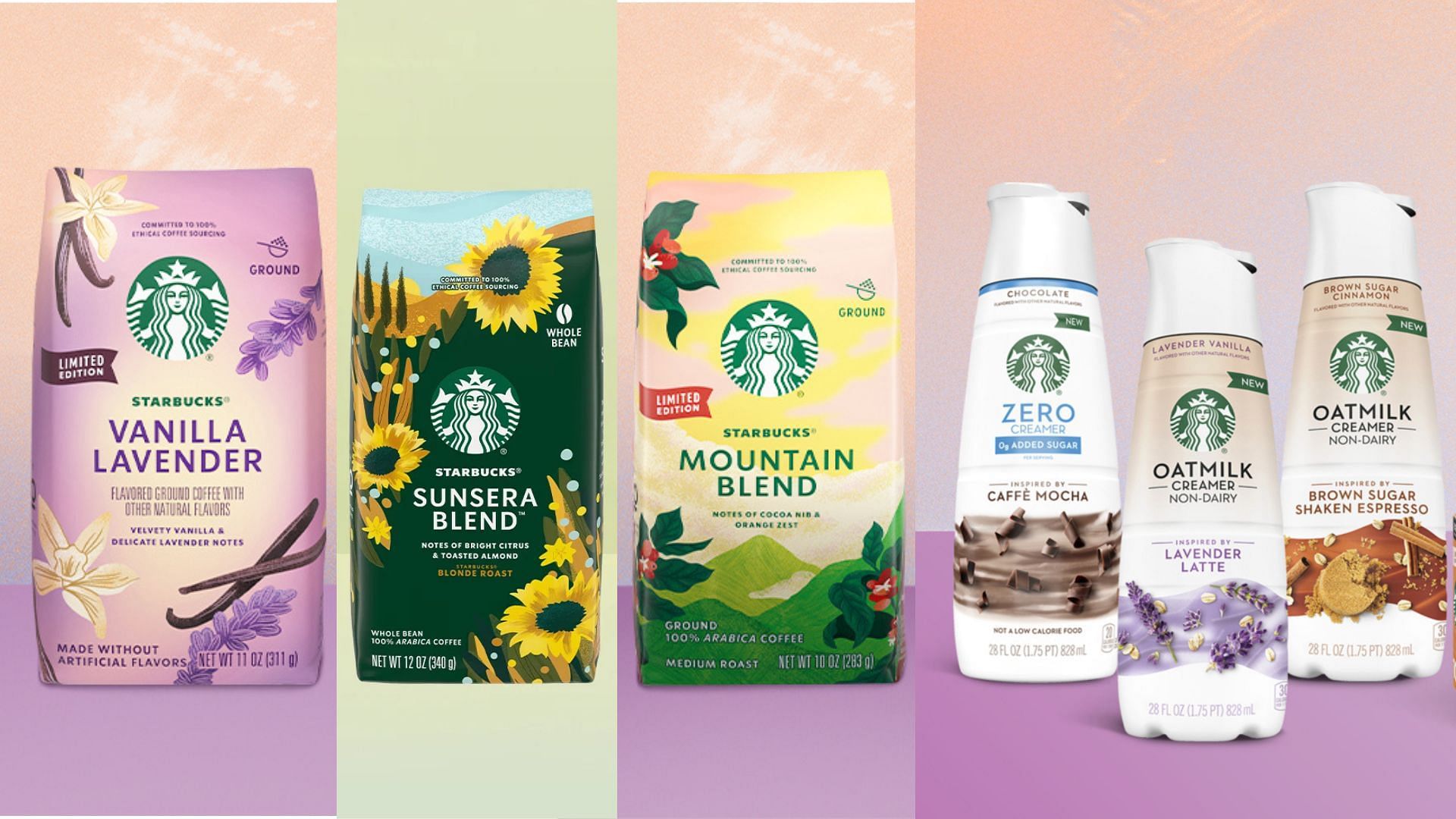 The new lineup by Starbucks (Image via Starbucks)