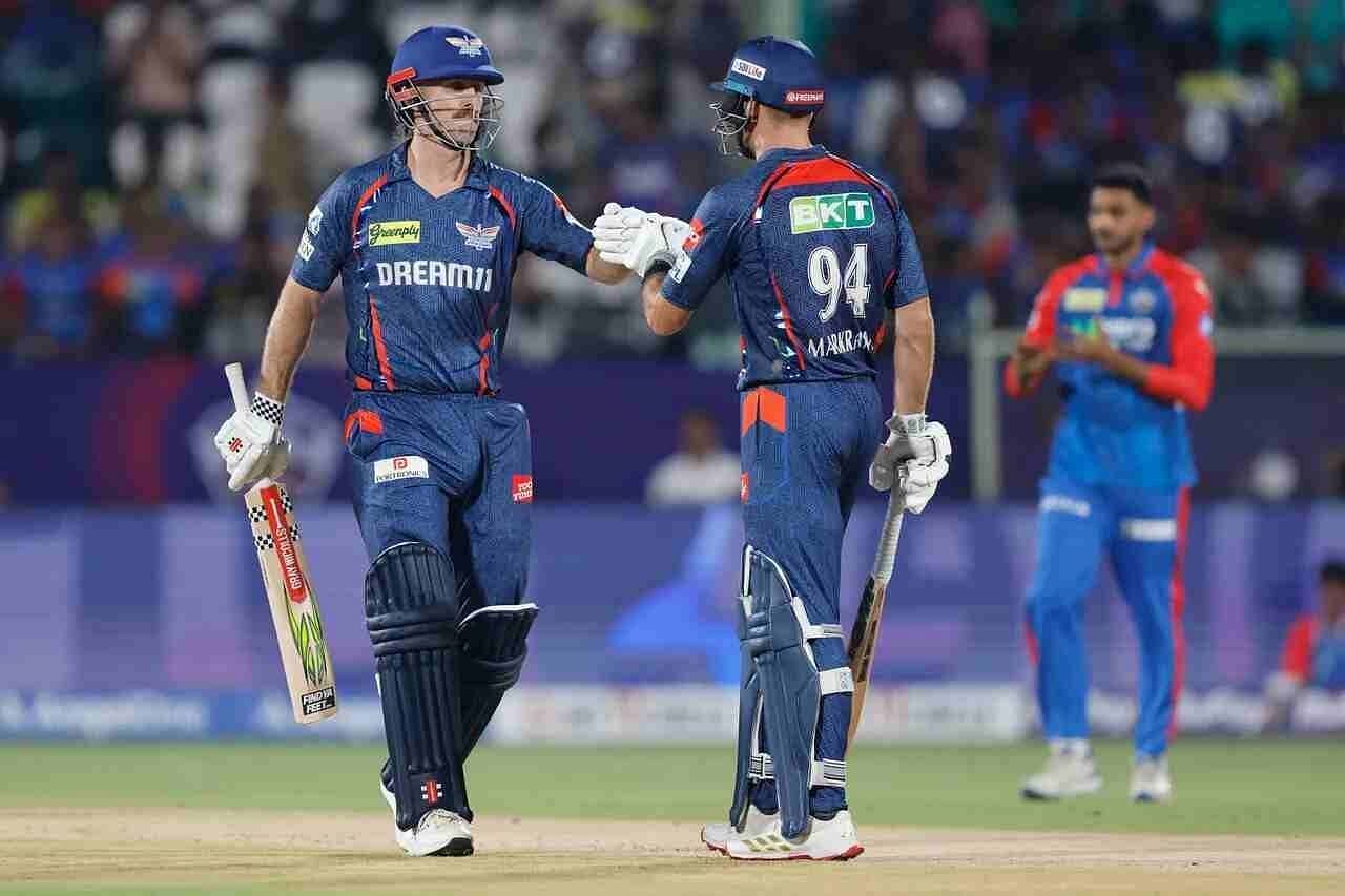 Mitchell Marsh and Aiden Markram added 46 runs for the opening wicket in LSG&#039;s IPL 2025 opener against DC. [P/C: iplt20.com]