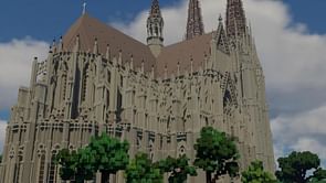 Minecraft player builds a realistic replica of Cologne Cathedral