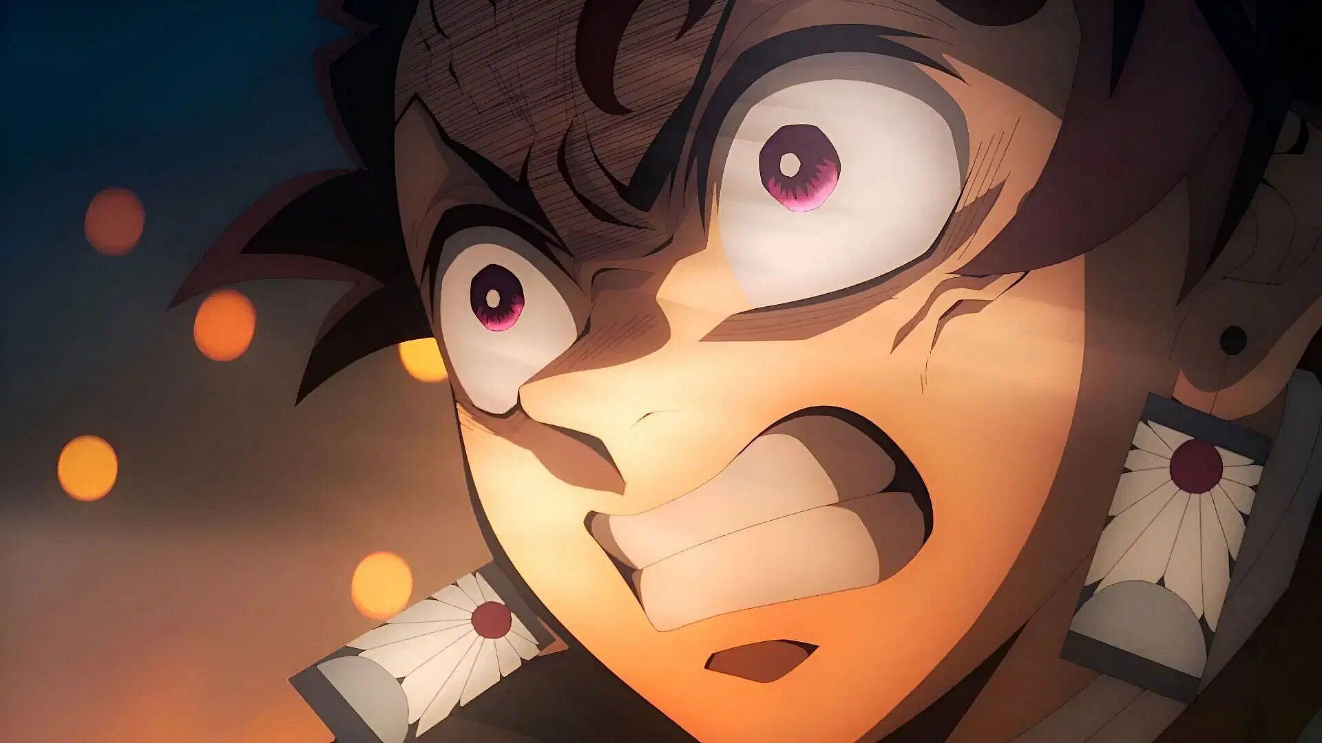 Tanjiro as seen in the anime (Image via Ufotable).