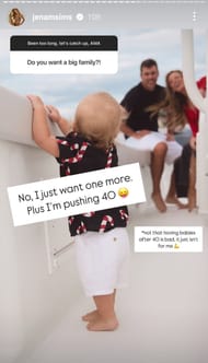 Still from Brooks Koepka's wife Jena Sims' Instagram story/@jenamsims