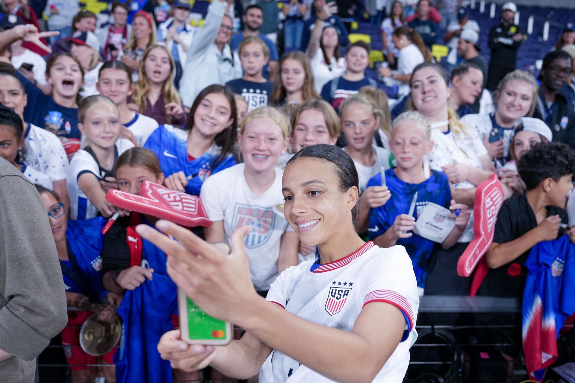 Mallory Swanson at the Iceland v United States - (Source: Getty)