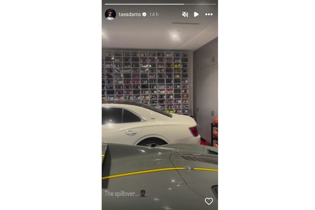 Davante Adams sends 2-word message while flexing insane sneaker collection (image credit: instagram/taeadams)