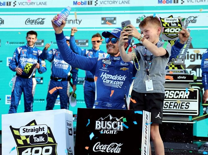 “I was able to hold him off”: Kyle Larson makes feeling known on outpacing Denny Hamlin to cement his place among HMS greats